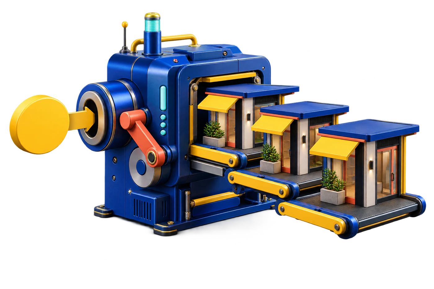 A cobalt 3D relay turning one Partner Code into several new storefronts